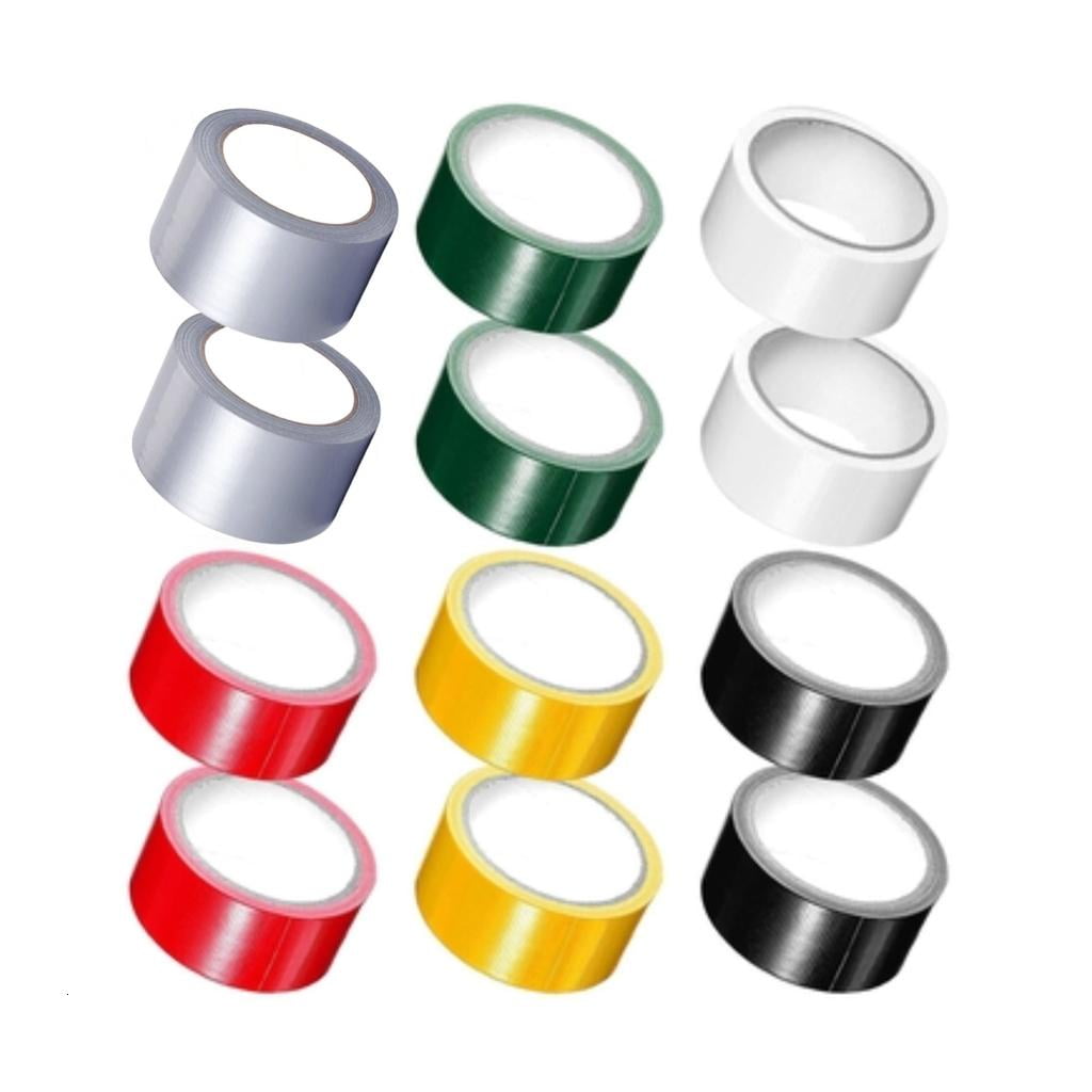 MOMOJIA 12 Rolls MultiPurpose Strong Adhesive Tape Colorful Duct Tape Carpet Floor Waterproof Tapes For Home Industrial Use