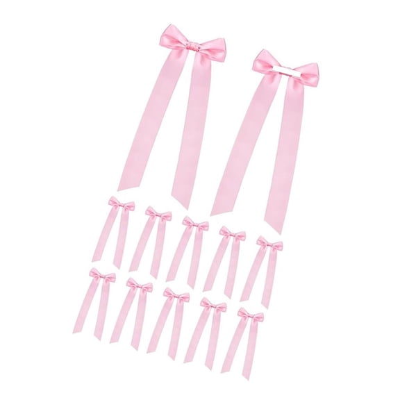 MOMOJIA 12Pcs Decorative Adhesive Bowknot Candlestick Ribbon Ornament For Wedding