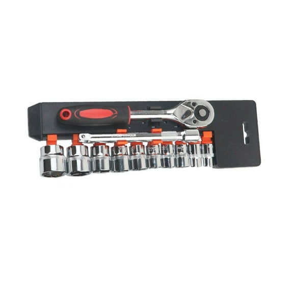 MOMOJIA 12Pcs Wrench Socket Set Car Boat Auto Repair Tools Kit Socket Ratchet Wrench Set Including Wrench Socket Extended Rod