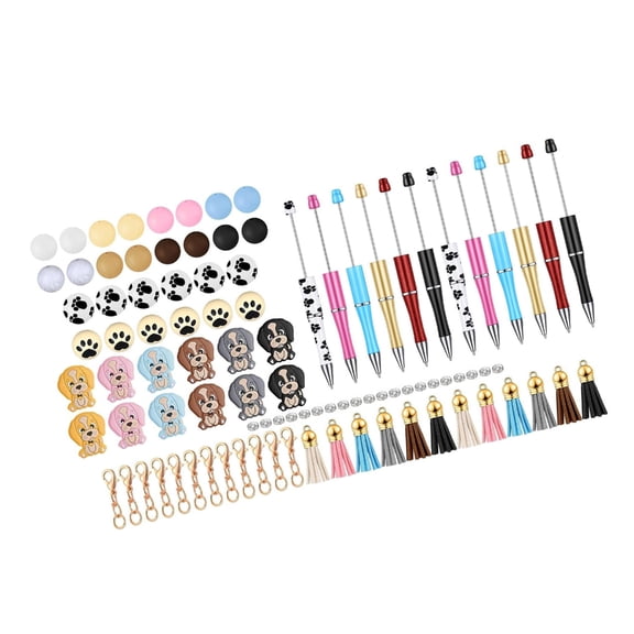 MOMOJIA 12x DIY Beads Pens Making Kits Beadable Pens Kits Cute Ballpoint Pens