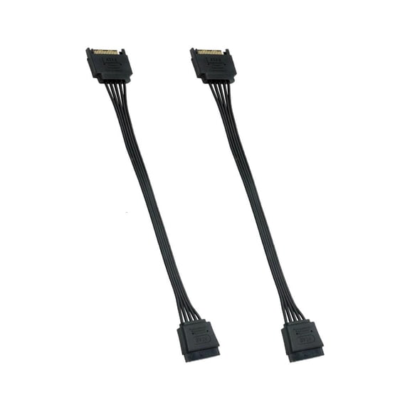 MOMOJIA 15pin Power Cable 15Pin 1 Male To 1 Female Adapter For Connecting Multiple HDD Disk Drive To Desktop Power