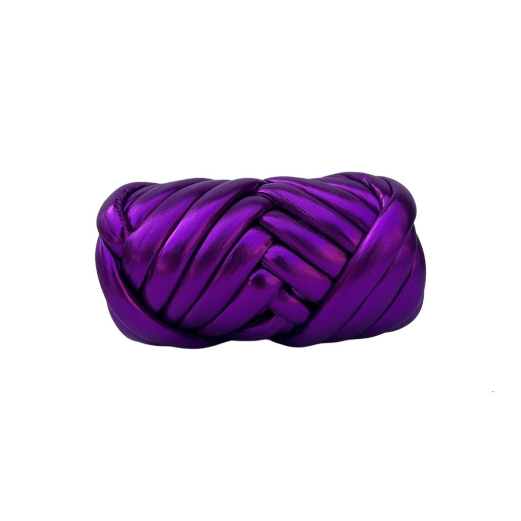 MOMOJIA 16.4YardX25mm Metallic Weaving Thread Milky Silk Yarn For Handmade Blankets Bag