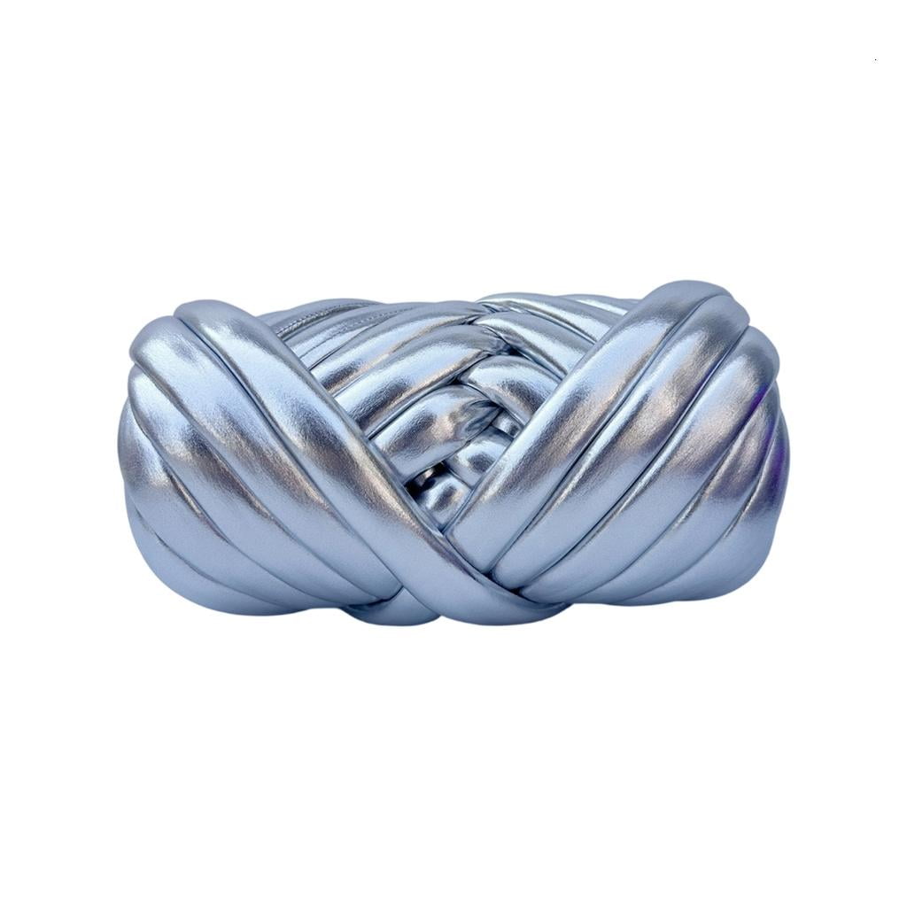 MOMOJIA 16.4YardX25mm Metallic Weaving Thread Milky Silk Yarn For Handmade Blankets Bag