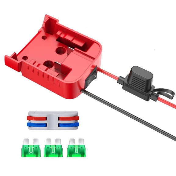 MOMOJIA Power Wheel Battery Adapter for 18V Lithium Battery Power Wheel Adapter Battery DIY Adapter with Switches Fuses