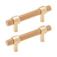 thumbnail image 1 of MOMOJIA 1pair Simple Drawer Pulls Wooden Handles Home Furniture Hardware Accessories, 1 of 7