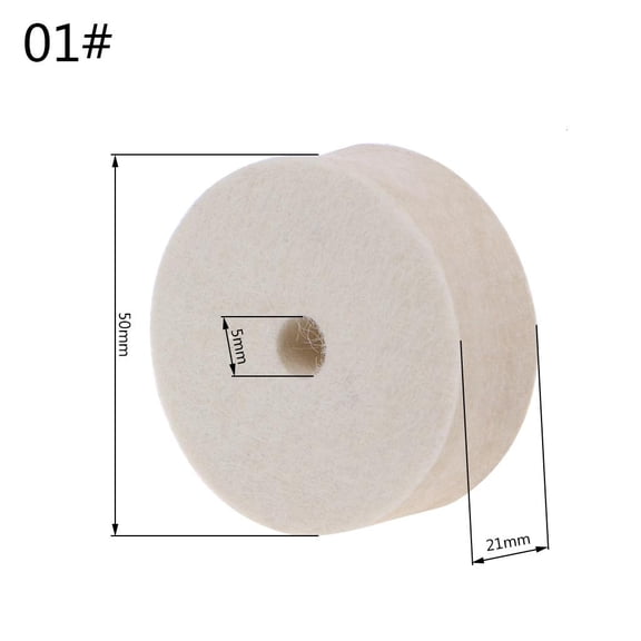 MOMOJIA 2/4 Inch Polishing Buffing Grinding Wool Felt Wheel Polisher Abrasive Disc Pad F