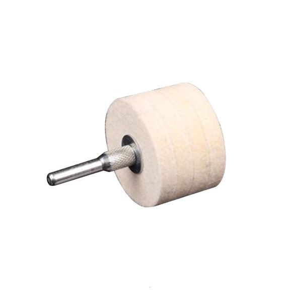 MOMOJIA 2" Compressed Wool Fabric Disc Polishing Buffing Pads Wheel Wool Polishing Wheel for Polishing of Jadeite, Jades, Agate