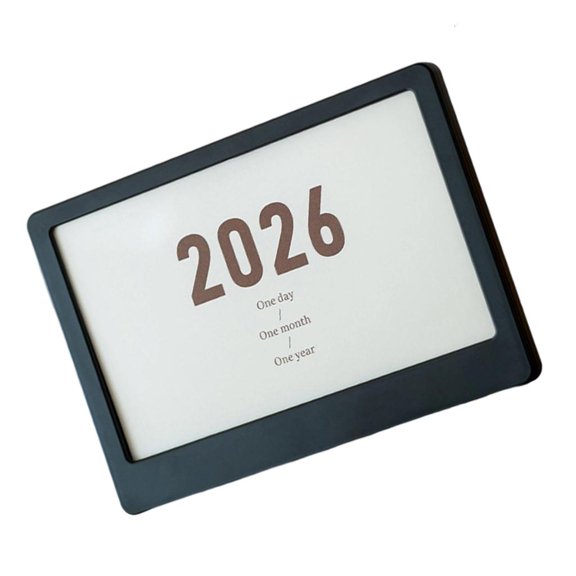 MOMOJIA 2026 Calendar Display Stand And Picture Frame Double Function Desk Organizer