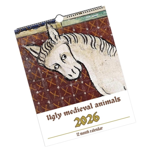 MOMOJIA 2026 MedievalAn1ma1Wall Calendar 12 Month From Jan to Dec For Daily Scheduling