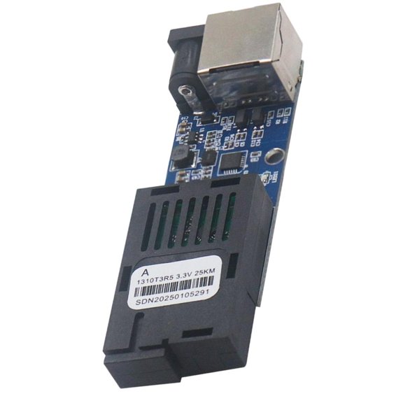 MOMOJIA 20KM Single Mode Fiber Opticals Converters Two Port 1SC 1RJ45 Low Power PCB Metal Housing Networking Device