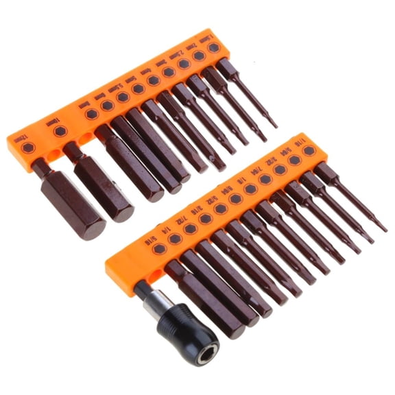 MOMOJIA Sturdy 23 Piece Hexagonal Impact Screwdriver Set, Metric & Inch Sizes