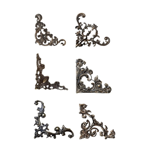 MOMOJIA 24 Sheets/Pack Decorative Stickers Baroques Series Corner Stickers Labels