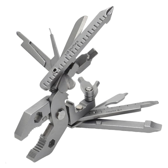 MOMOJIA 25 in 1 Multifunction Folding Pliers Tool Stainless Steel for Outdoor Adventures
