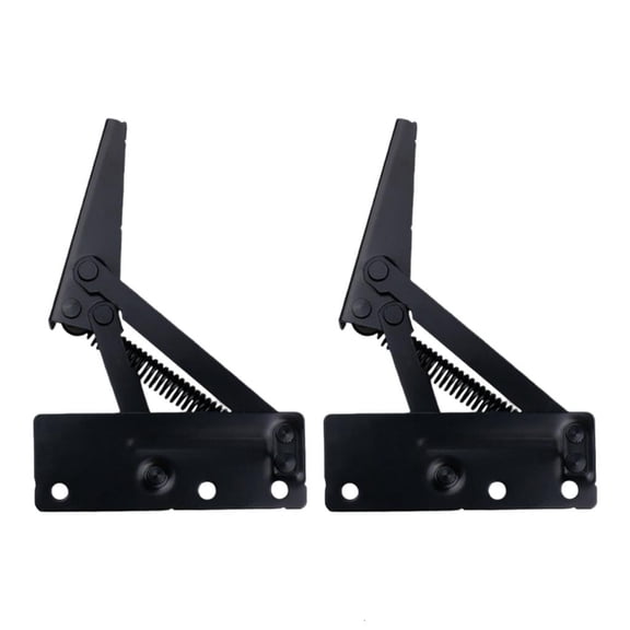 MOMOJIA 2Pcs 80 Degree Folding Lifting Bracket with Spring Hinge Metal Benches Seat Hinge