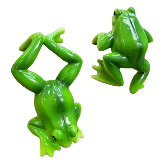 MOMOJIA 2Pcs Glowing Treefrog Container Hangers Impermeable Rosin Garden Statues Outdoor Indoor Border Decorations For CelebratoryHa110weenParties