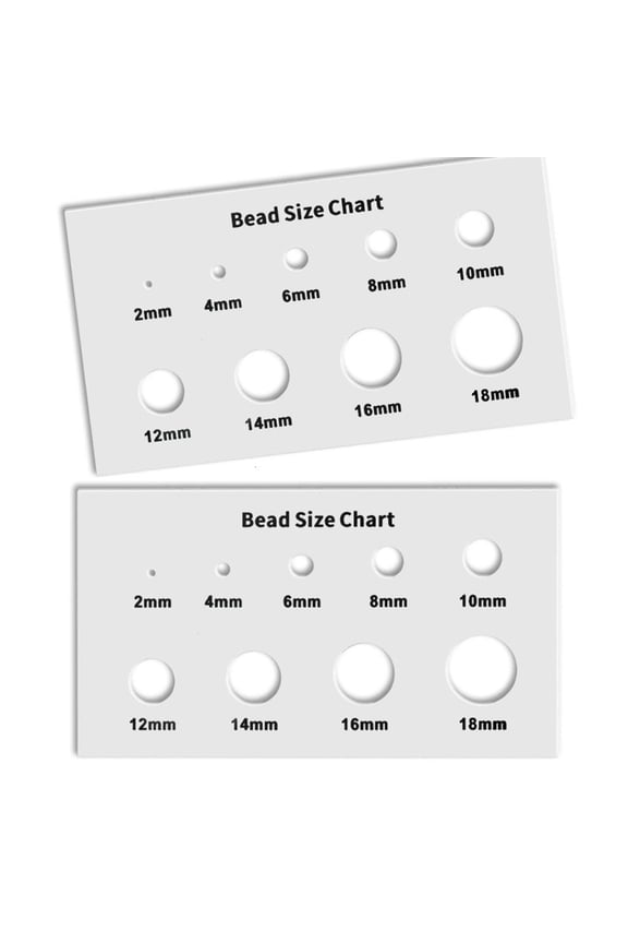 2Pcs Jewelry Sizing Gauge Clear Acrylic Beads Size Gauge for Earrings Bracelets