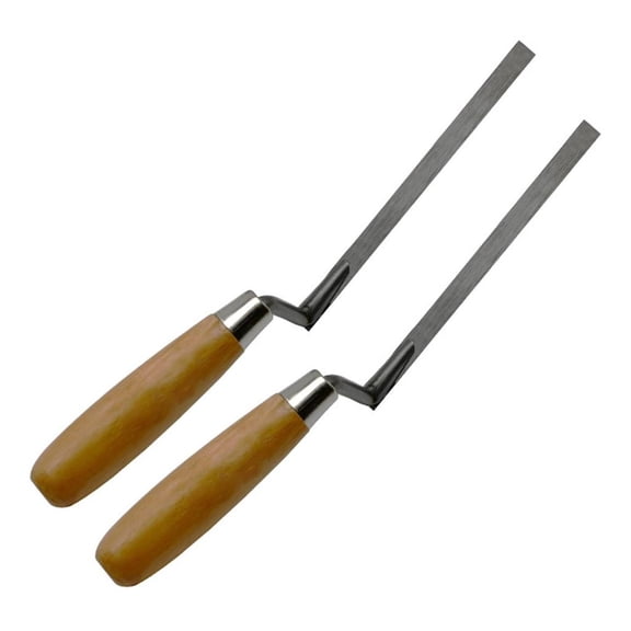 MOMOJIA 2Pcs Tuck Pointers Tuck Pointing Trowel with Wood Handle Mortar Repair Tool Tuck