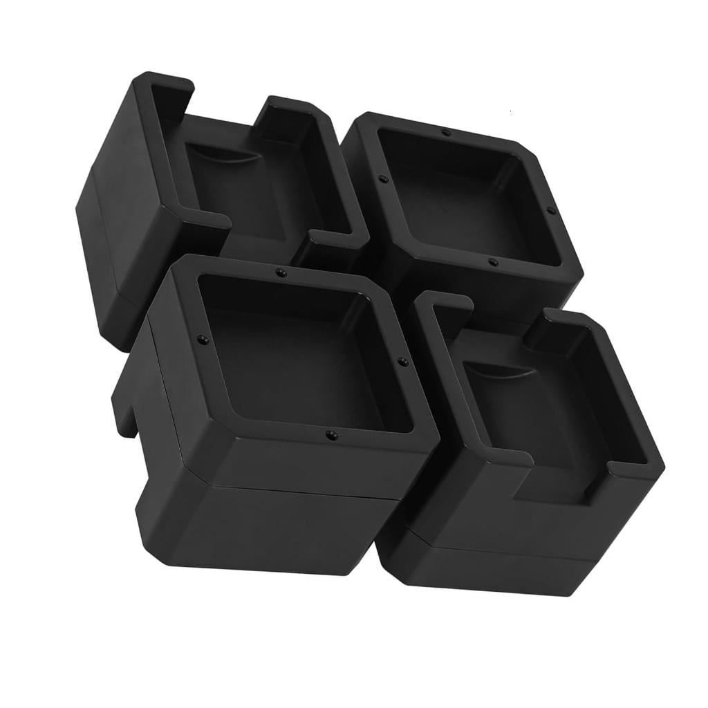Chair Wheel Riser MOMOJIA 2in/3in/4in Bed Risers with Lockable Wheel Heavy Duty Leg ...