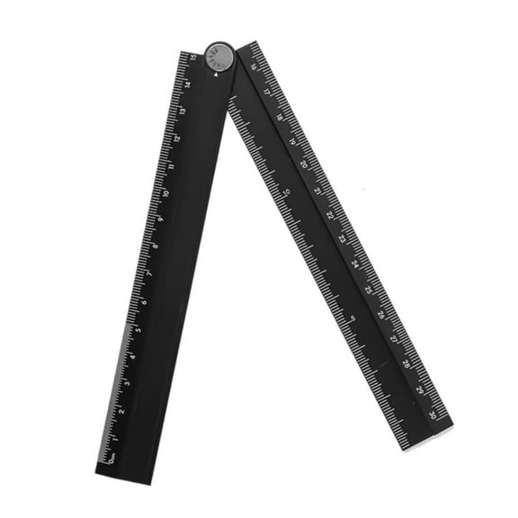MOMOJIA 30cm Folding Rulers Aluminum Measuring Tool for Easy Storage & Multifunction Use