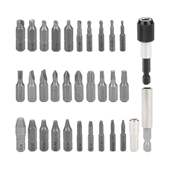 MOMOJIA 33Pcs Extractor Screwdriver Remover Purpose Tools Disassemble Screws Bolt Stud