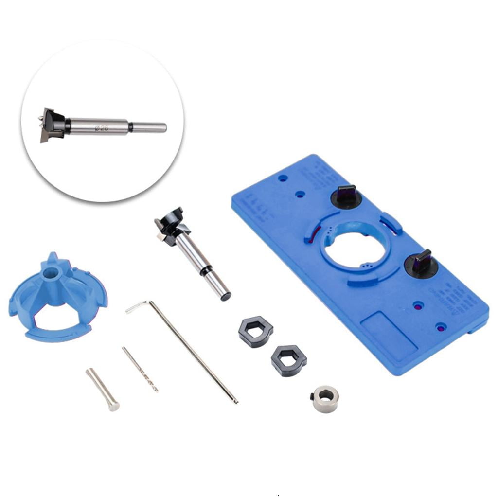 MOMOJIA 35mm Hinge Hole Jig Drill Guide Set Hinge Drilling Tool Set Woodworking Puncher