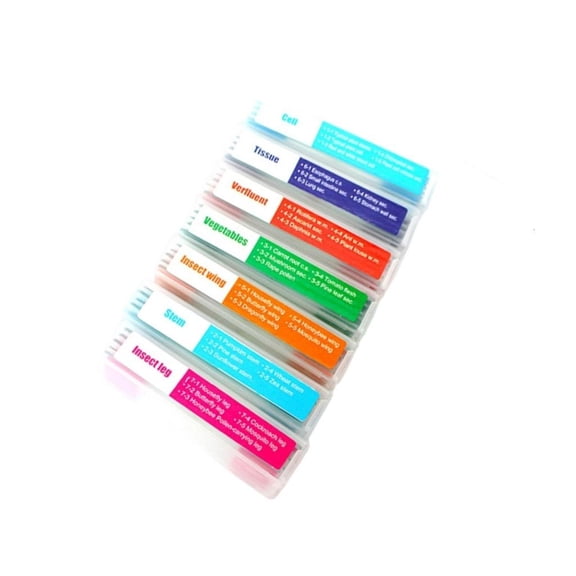 MOMOJIA 35pcs Educational Microscope Prepared Slides Seven Categories Biology Classroom