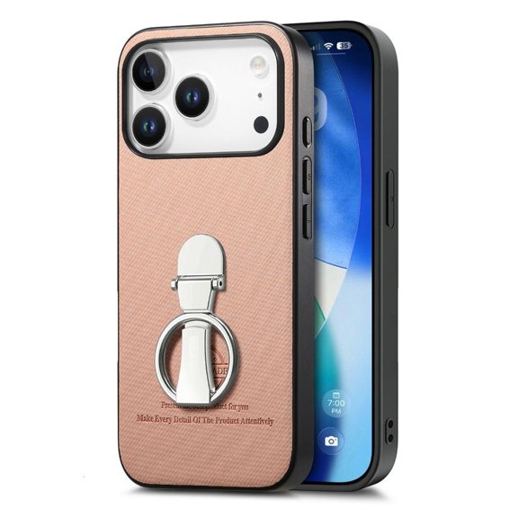 MOMOJIA 360 Rotating Stand Shockproof Mobile Cover Build In Finger Grip for Phone 17