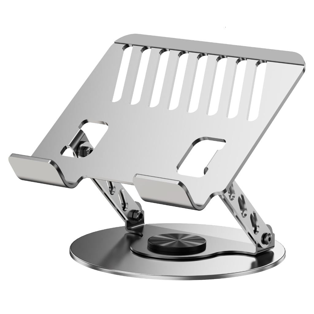 MOMOJIA 360 Swivels Base Laptop Stand Foldable Carbon Steel Construction Two Axises Adjustable Tilts Desktop Suspension Cooling System For Tablets