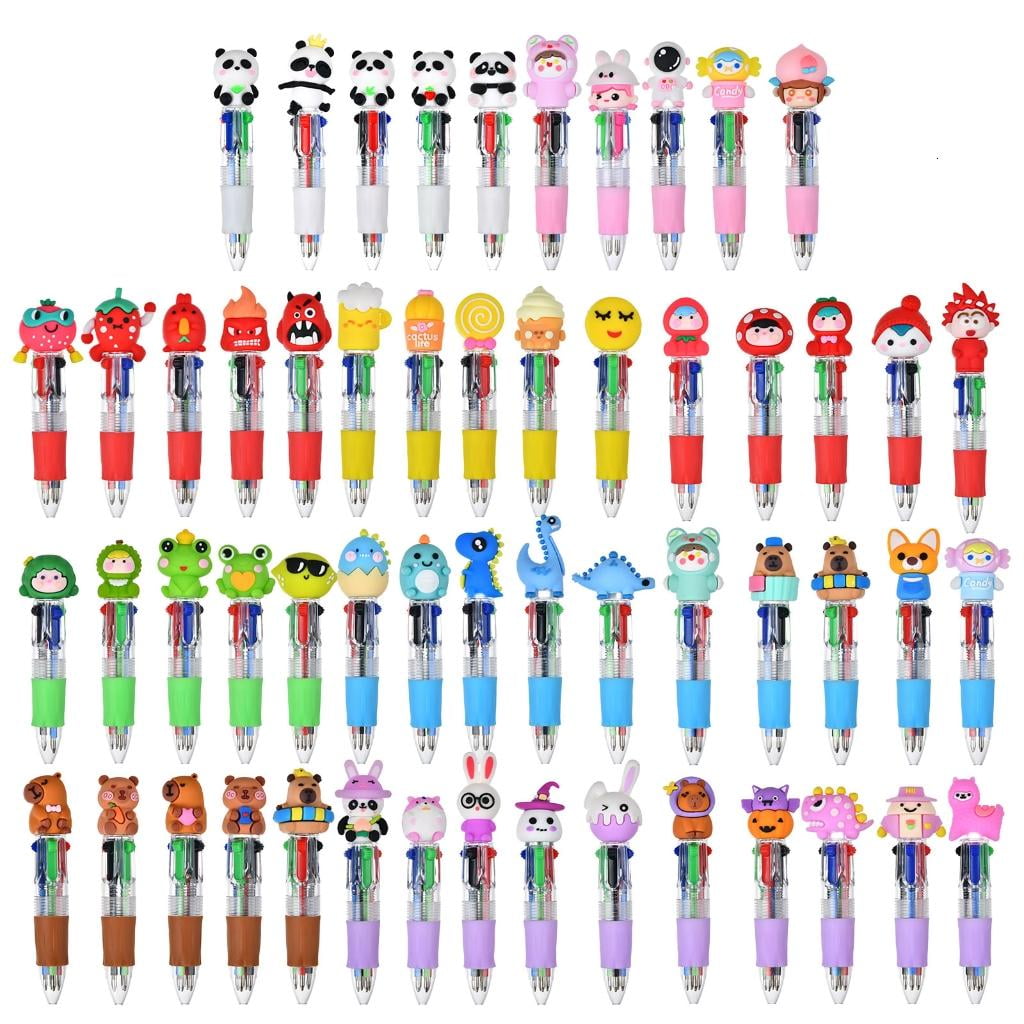 MOMOJIA 4 Color-in-1 Writing Pens Retractable Colored Ballpoint Pen for Color Coding