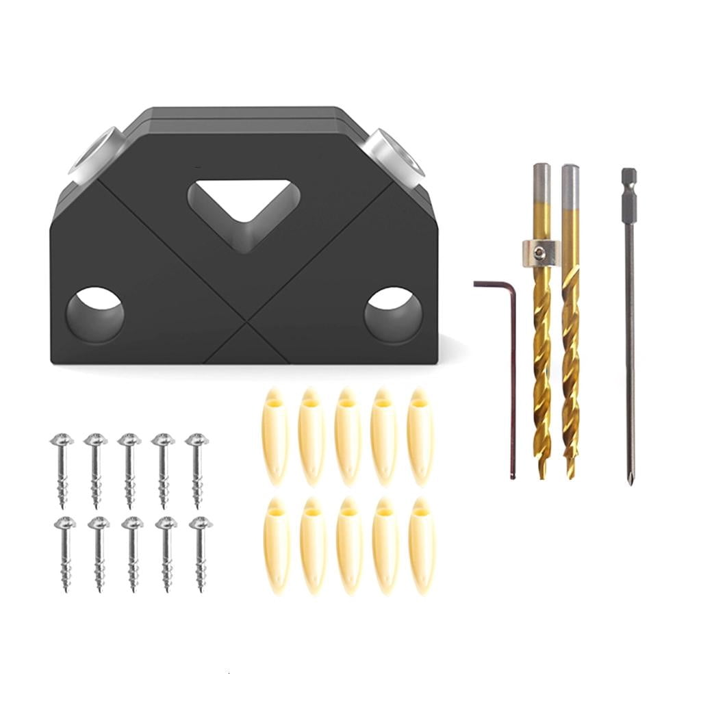 MOMOJIA 45° Dowel Jig Oblique Hole Drilling Positioner Pocket Locator Woodworking Tool