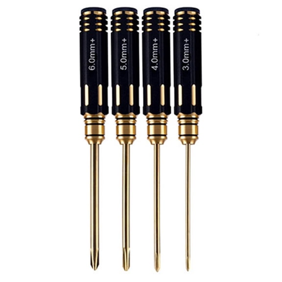 MOMOJIA 4Pcs Hex Screw Driver Set Metal Hexagon Screwdriver Wrench Tool Kit For Car Helicopter Fpv Screw Driver Set