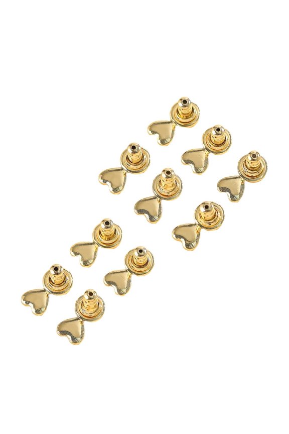 5 Pairs Lightweight Heart Ear Stoppers Comfortable Tarnish Proof Jewelry Parts