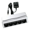 thumbnail image 1 of MOMOJIA 5 Port Gigabit Ethernet Switches Fast Speed Data Transfer Plugs and Play Plastic Housing for Home Office Networking Expansion, 1 of 6
