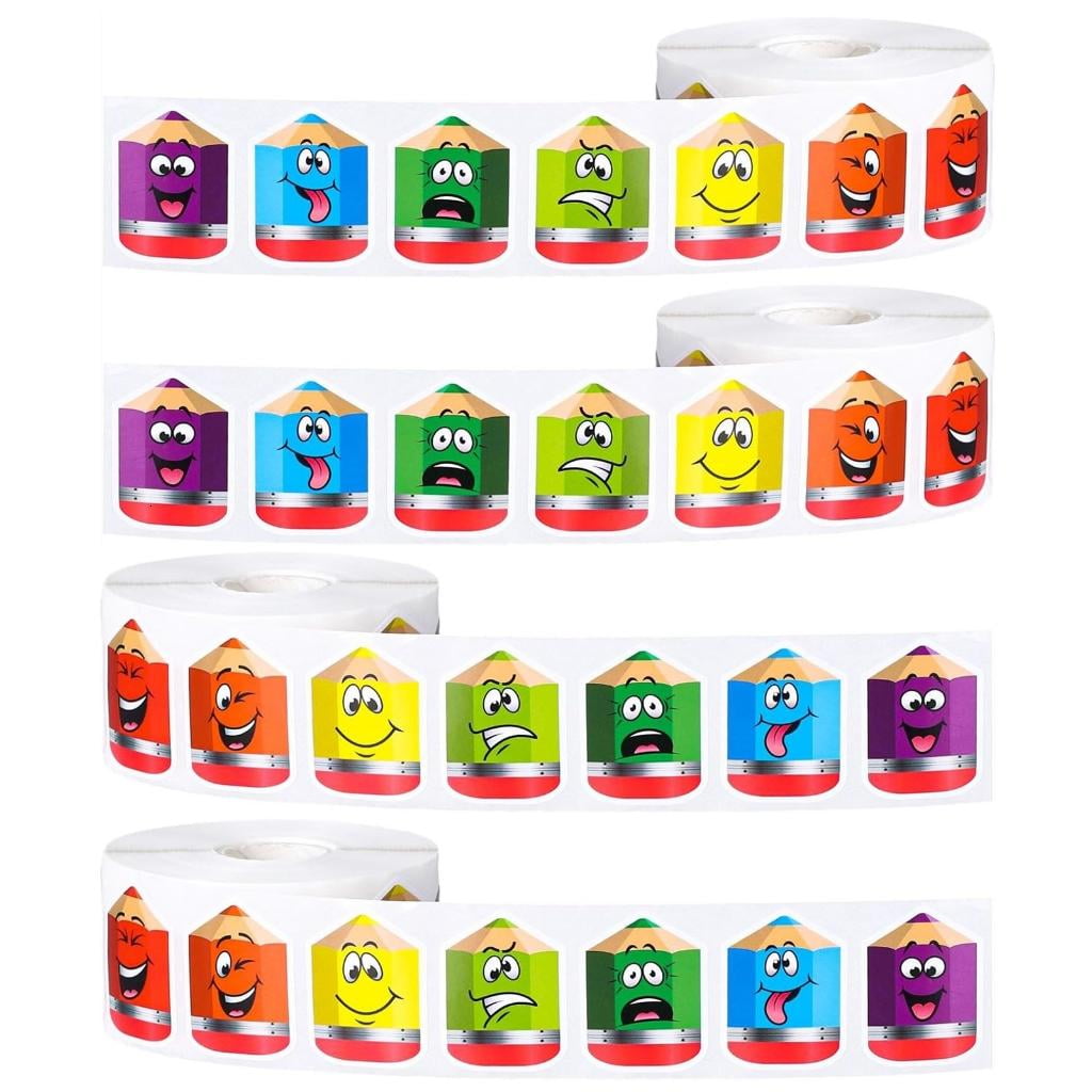 MOMOJIA 500Pcs Expression Sticker Roll Set for Educational Toys and Art Supplies