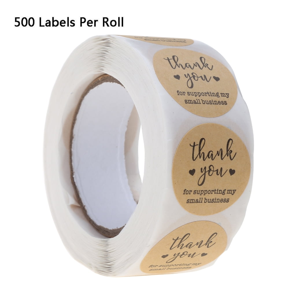 Supporting Service Sticker MOMOJIA 500pcs Thank You for Supporting My Business Kraft Stickers Seal ...