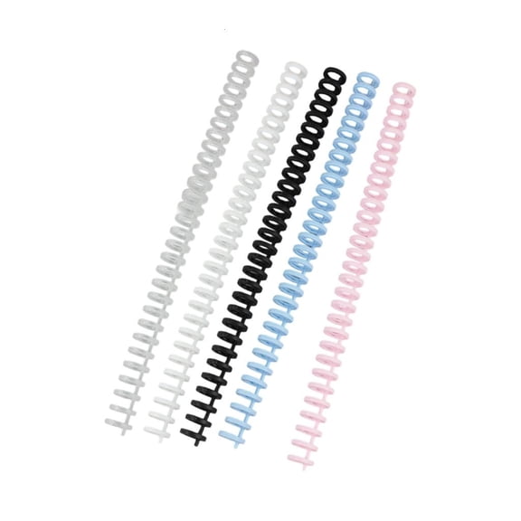 MOMOJIA 5Pcs 12mm Binding Comb 30 Rings Binding Coils Cuttable Plastic Binder Spines