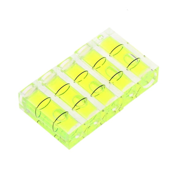 MOMOJIA 5Pcs Small Bubble Level Frame 10x10x29mm Mini Square Level /White
