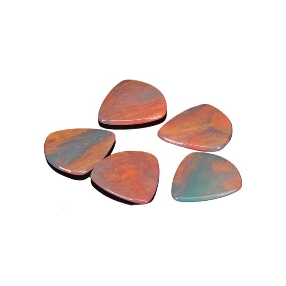MOMOJIA 5Pieces Flexible Guitar Picks for Fast Strumming Textured Edges Multiple Color