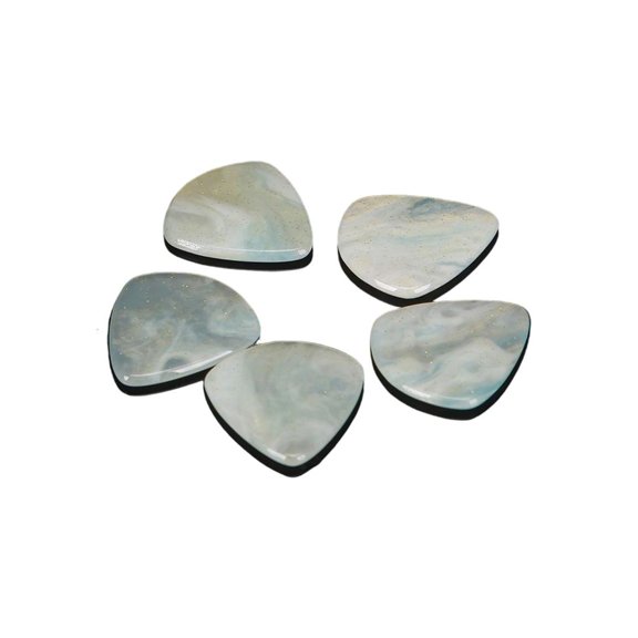 MOMOJIA 5Pieces Flexible Guitar Picks for Fast Strumming Textured Edges Multiple Color