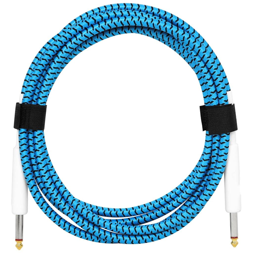 MOMOJIA 6.35mm Male to Male Braided Shielded Guitar Cable for Electric Guitar Bass