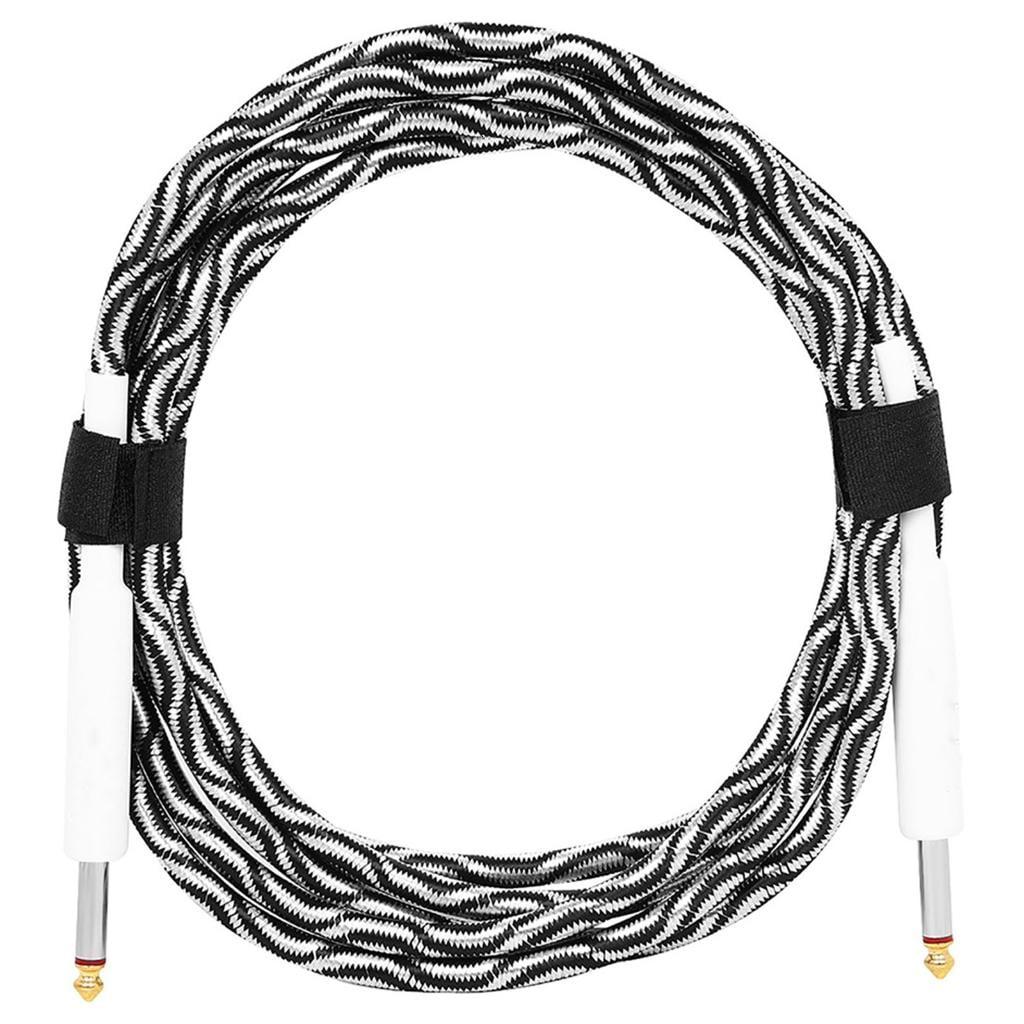 MOMOJIA 6.35mm Male to Male Braided Shielded Guitar Cable for Electric Guitar Bass
