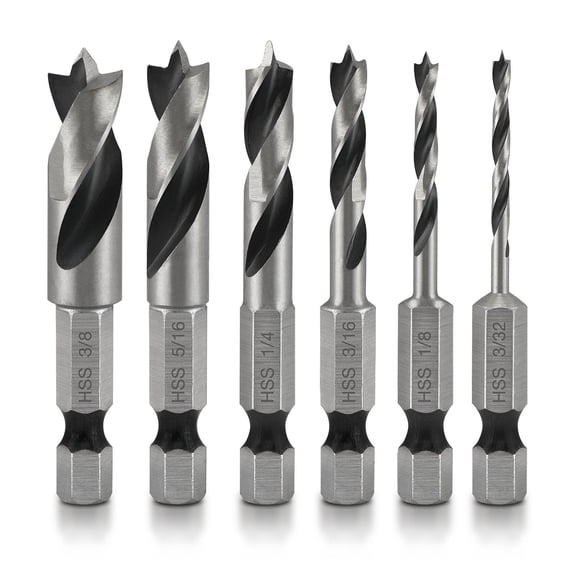 MOMOJIA 6 Pieces Stubby Twist Drill Bits Set Used on for Bench Drill Charging Drill
