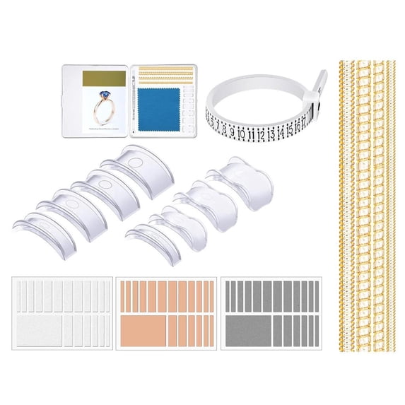 MOMOJIA 71Pcs Invisible Rings Adjuster Set Rings Size Adjuster for Loose Rings Tightener