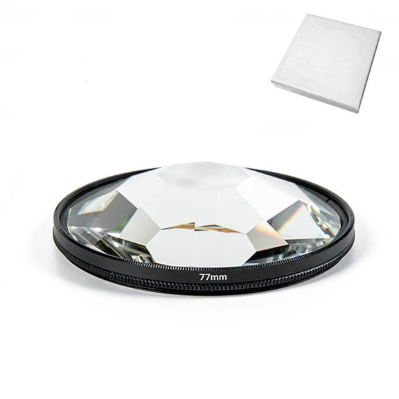 MOMOJIA 77mm Colorful Kaleidoscope Glass Prism Camera Lens Filter for Photo Objects Speical Effects Photography Accessories
