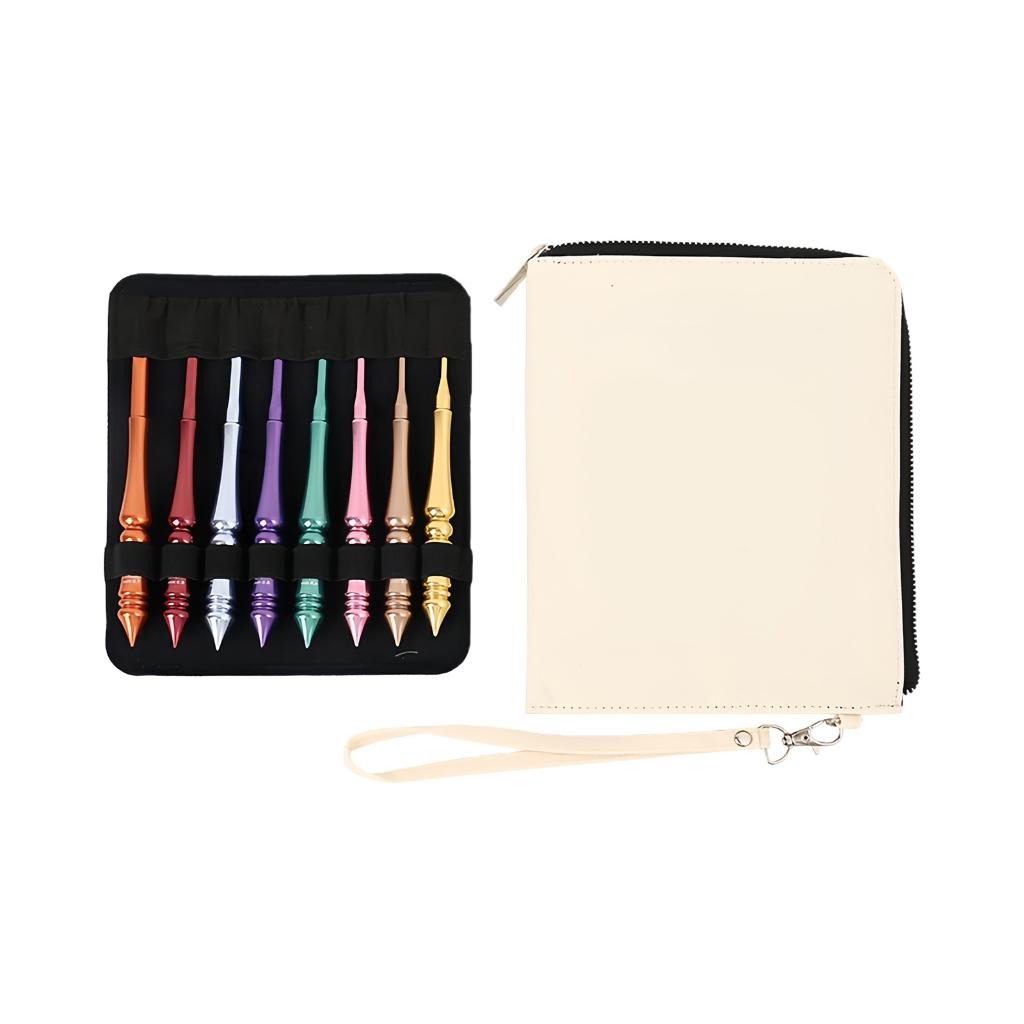 MOMOJIA 8Pcs Aluminum Alloy Crochet Needle for Knitting Weaving Sweater 3.0mm-7.0mm