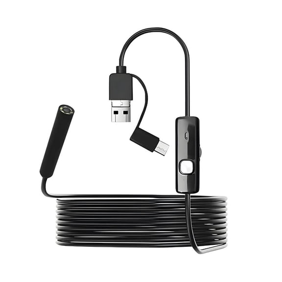 MOMOJIA 8mm Half Stiff Snake Camera 1920x1080 Resolution for Tight Space Diagnostics