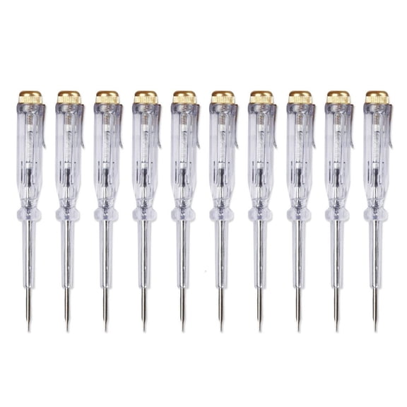 MOMOJIA 10pcs Current Tester AC/DC100-500V Electrical Voltage Tester Induced Electric Pen Detector Screwdriver Test Pen