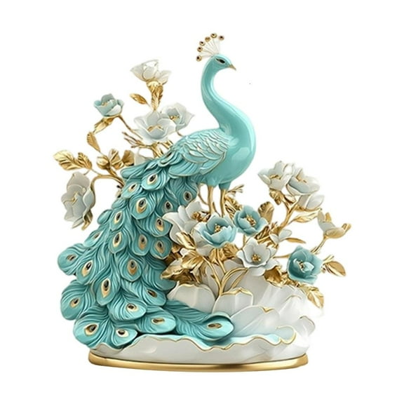 MOMOJIA Acrylic Peacocks Statue FigurineAn1ma1Sculpture Home Office Decors CenterpiecesAn1ma1Statue Decorative Ornament Office Home Decors Acrylic Peacocks Figurines