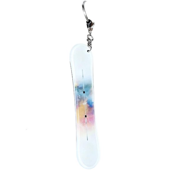 MOMOJIA Acrylic Ski Keyring Key Holder Tiny Snowboard Keychain Backpacks Charm