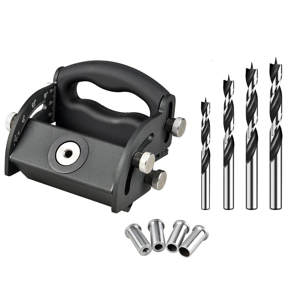 MOMOJIA Adjustable 0-90° Pocket Hole Jig Oblique Hole Locator Woodwork Punching Position